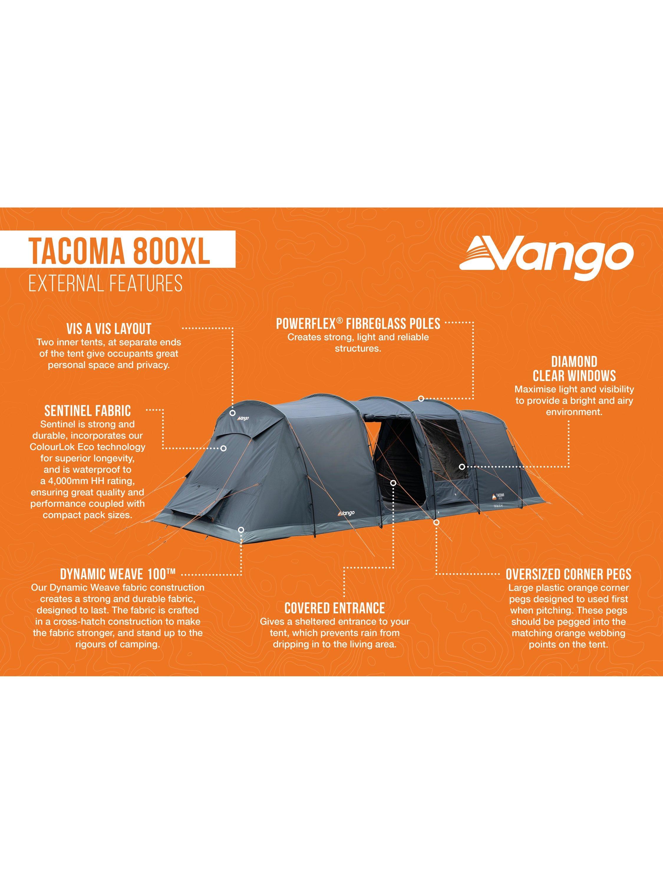 Vango Tacoma 800XL deep blue 8-person tent - British product