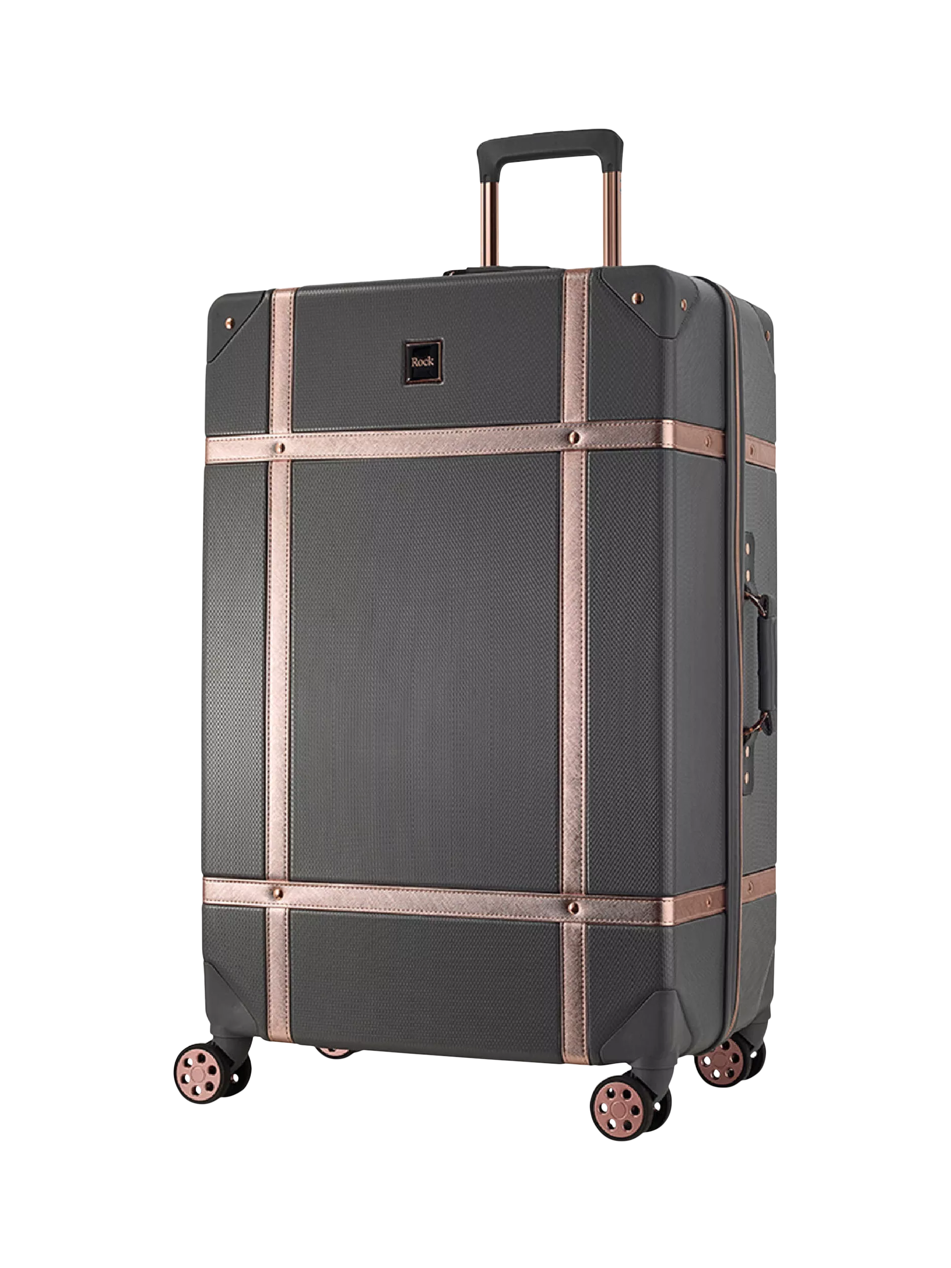 Rock Vintage 8-Wheel 78cm Large Hard-Sided Suitcase