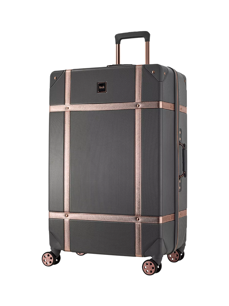 Rock Vintage 8-Wheel 78cm Large Hard-Sided Suitcase