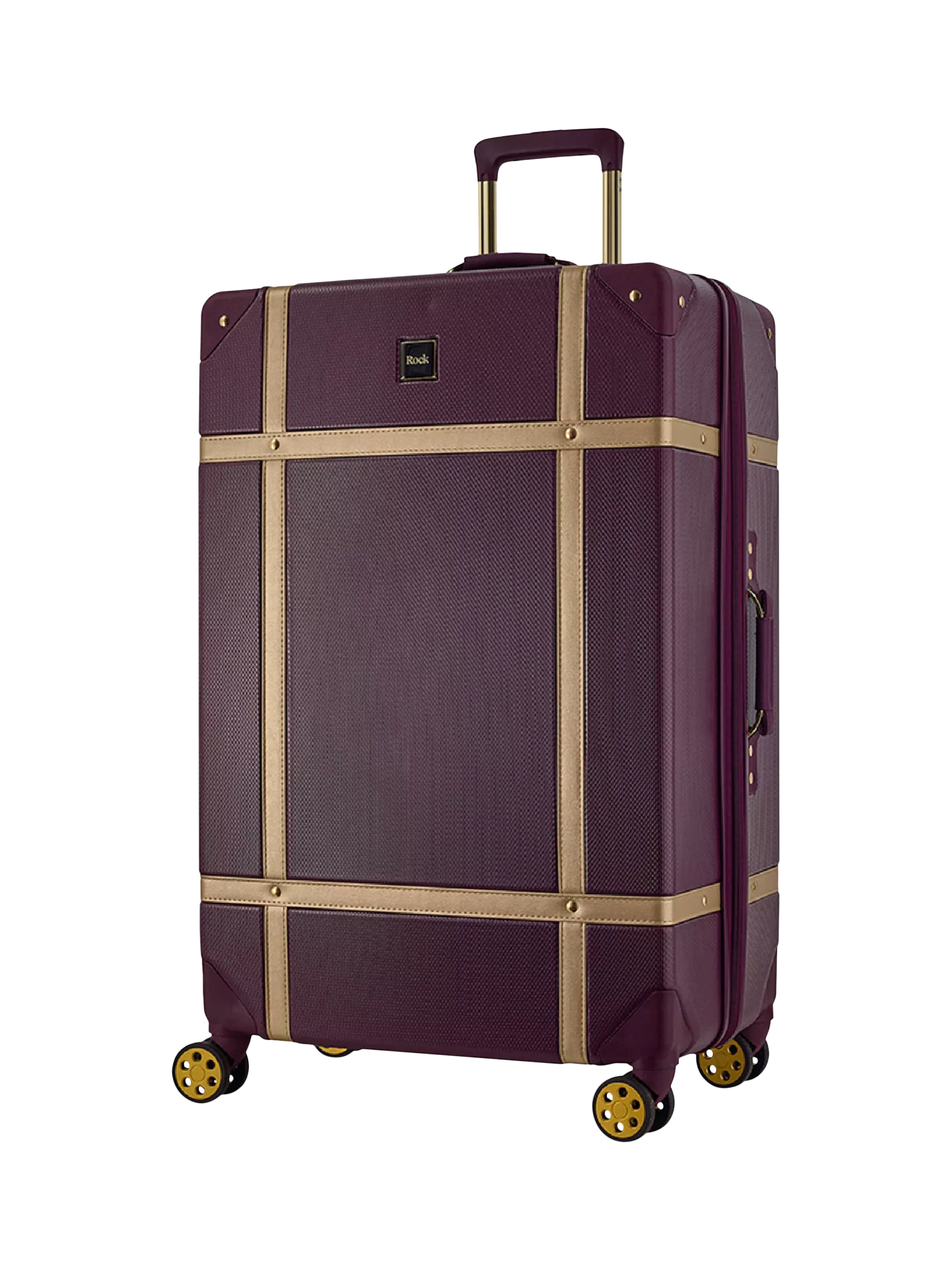 Rock Vintage 8-Wheel 78cm Large Hard-Sided Suitcase
