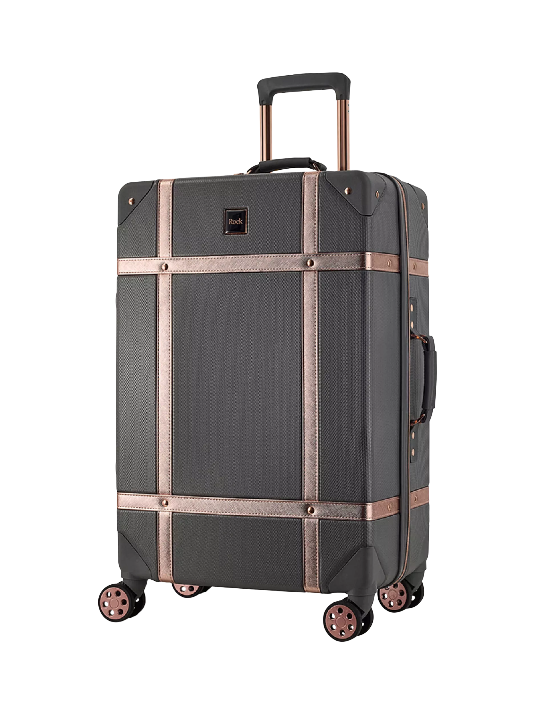 Rock Vintage 8-Wheel 68cm Medium Suitcase