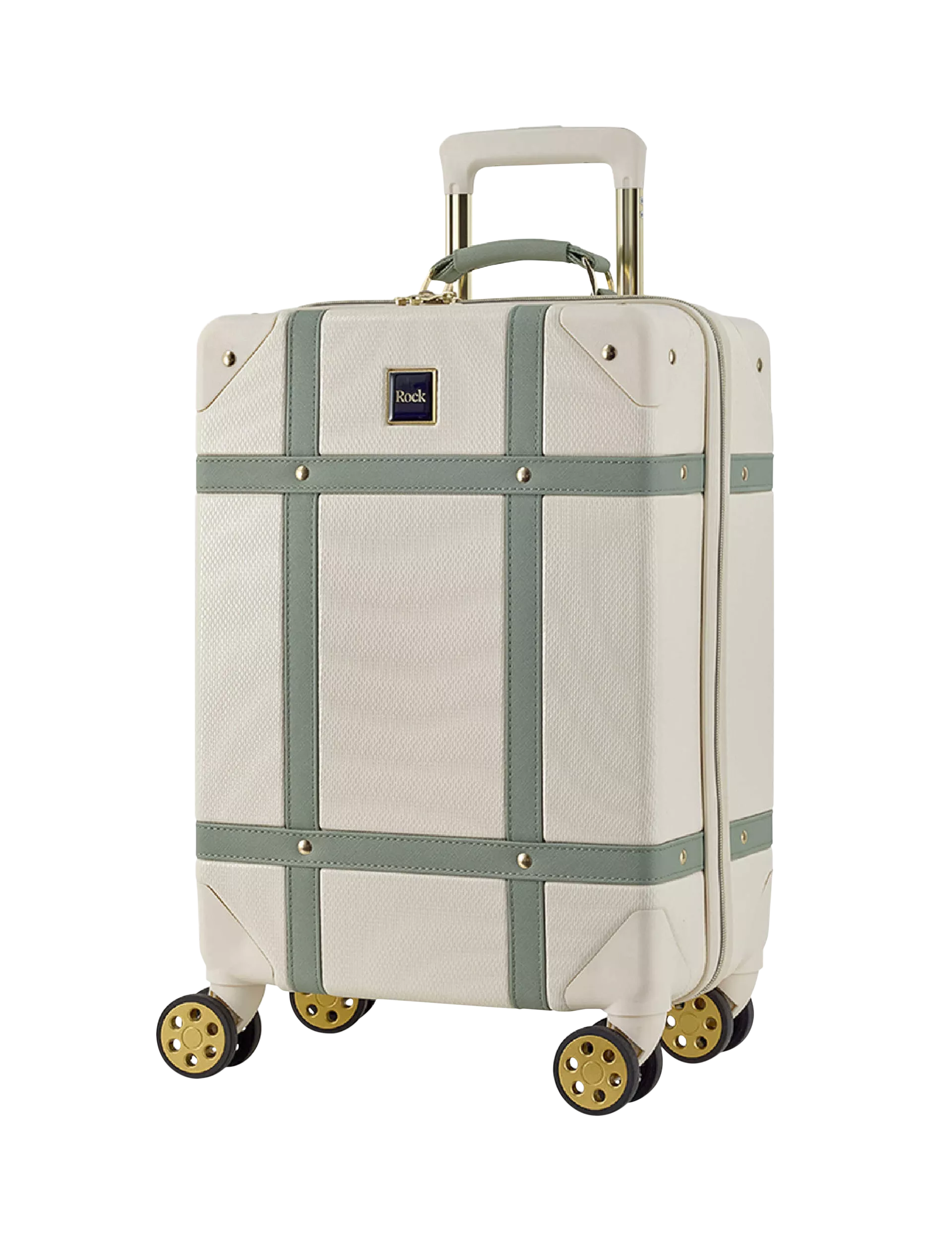 Rock Vintage 8-Wheel 55cm Hard-Sided Cabin Suitcase