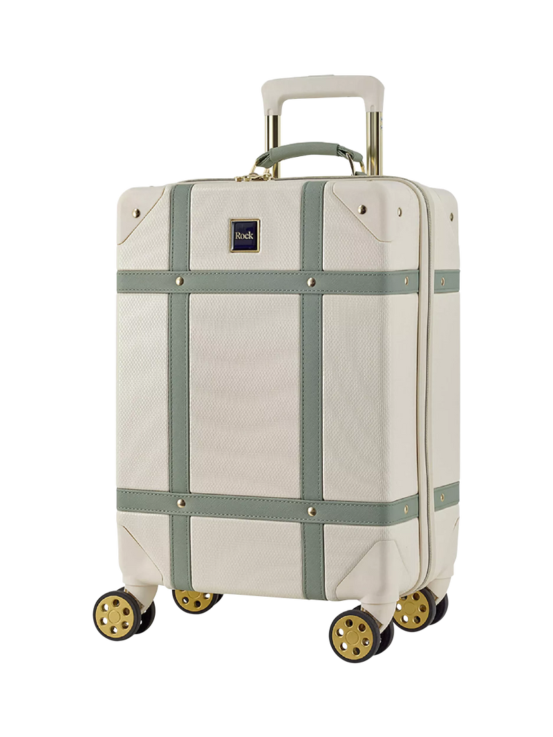 Rock Vintage 8-Wheel 55cm Hard-Sided Cabin Suitcase