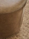 Pottery Barn Jake leather swivel stool taupe, imported from the UK