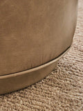 Pottery Barn Jake leather swivel stool taupe, imported from the UK