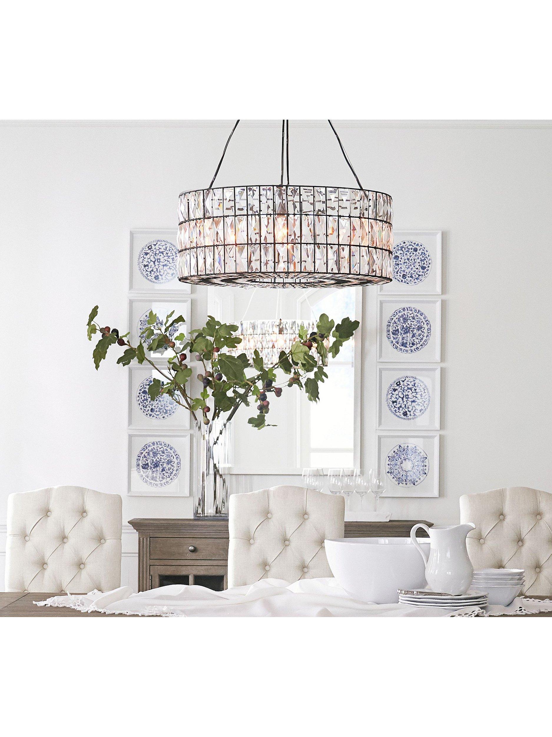 Pottery Barn Adeline bronze crystal chandelier (British brand)