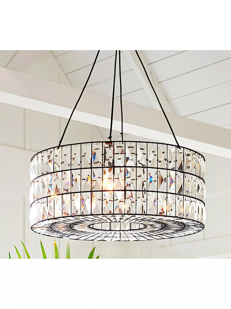 Pottery Barn Adeline bronze crystal chandelier (British brand)