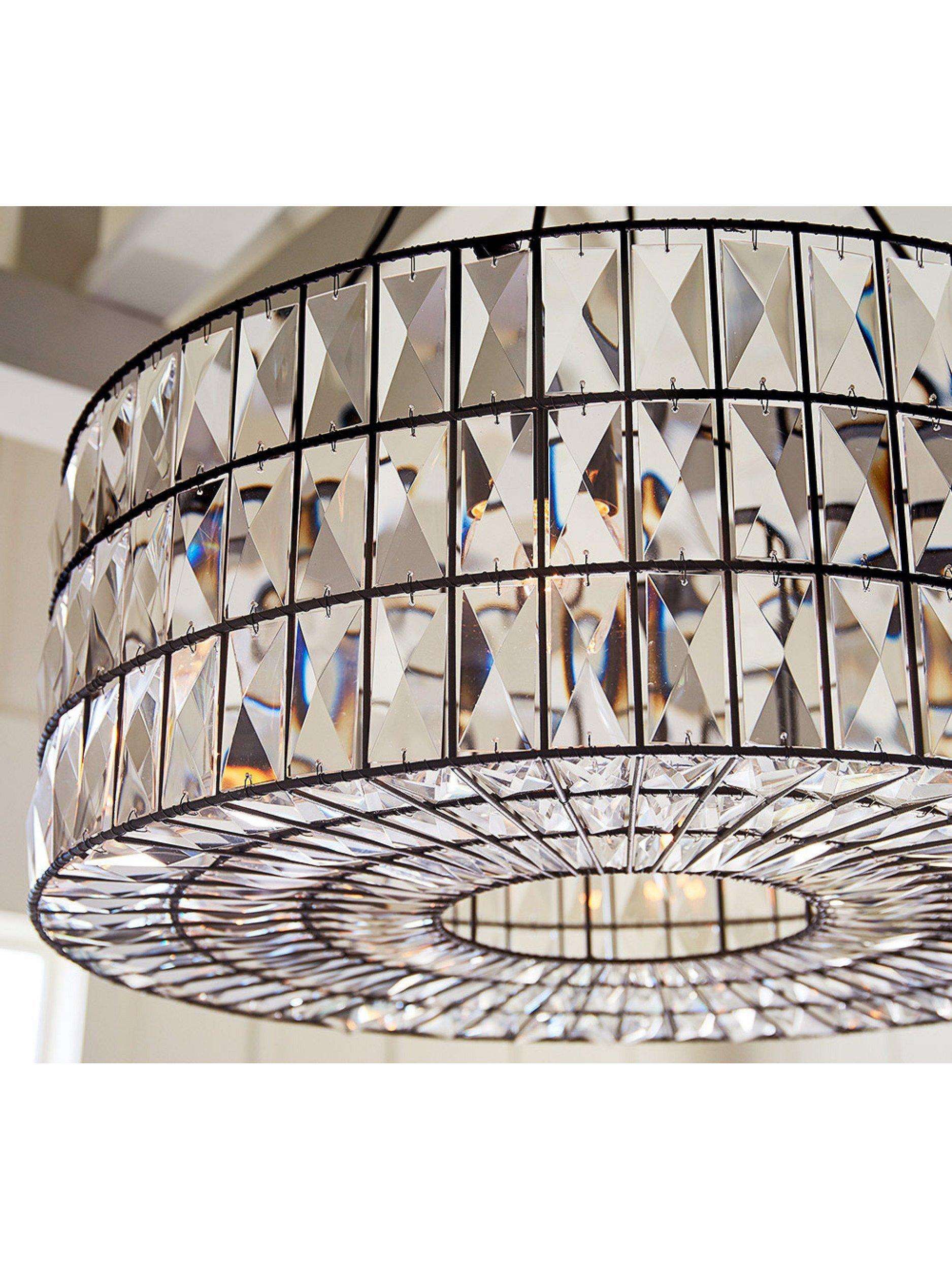 Pottery Barn Adeline bronze crystal chandelier (British brand)