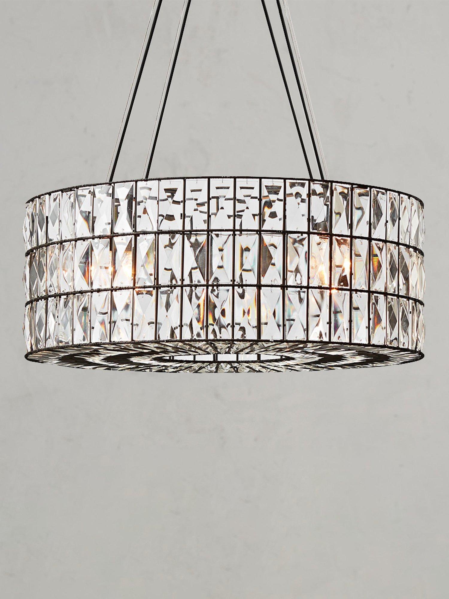 Pottery Barn Adeline bronze crystal chandelier (British brand)