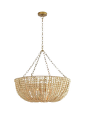 Pottery Barn Bristol bowl beaded wood chandelier 76cm - British product
