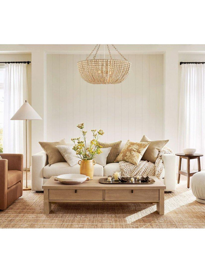 Pottery Barn Bristol bowl beaded wood chandelier 76cm - British product