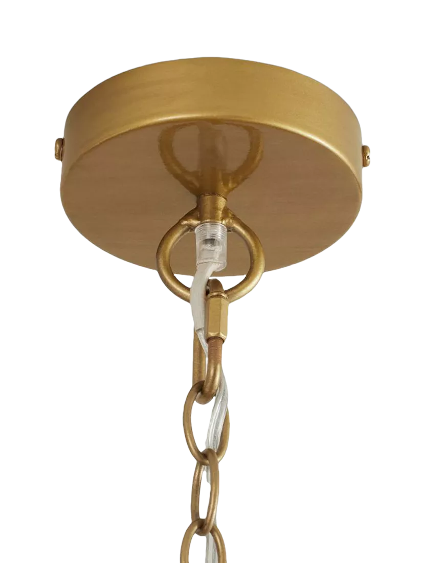 Pottery Barn Bristol bowl beaded wood chandelier 76cm - British product
