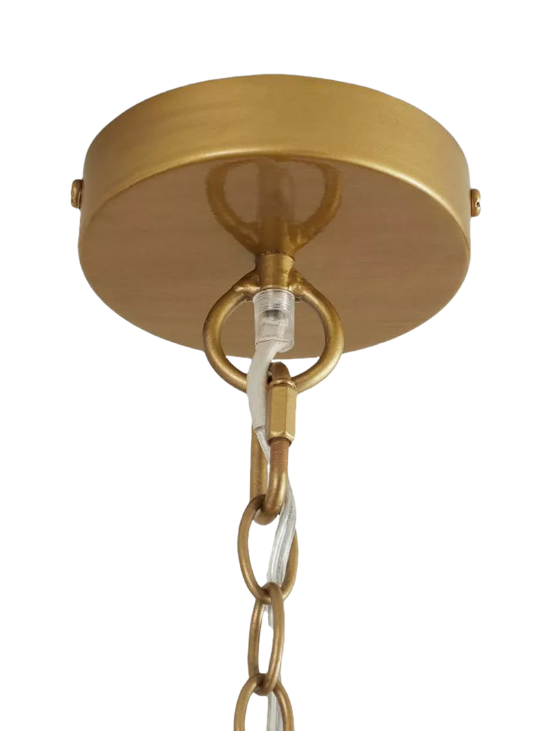 Pottery Barn Bristol bowl beaded wood chandelier 76cm - British product