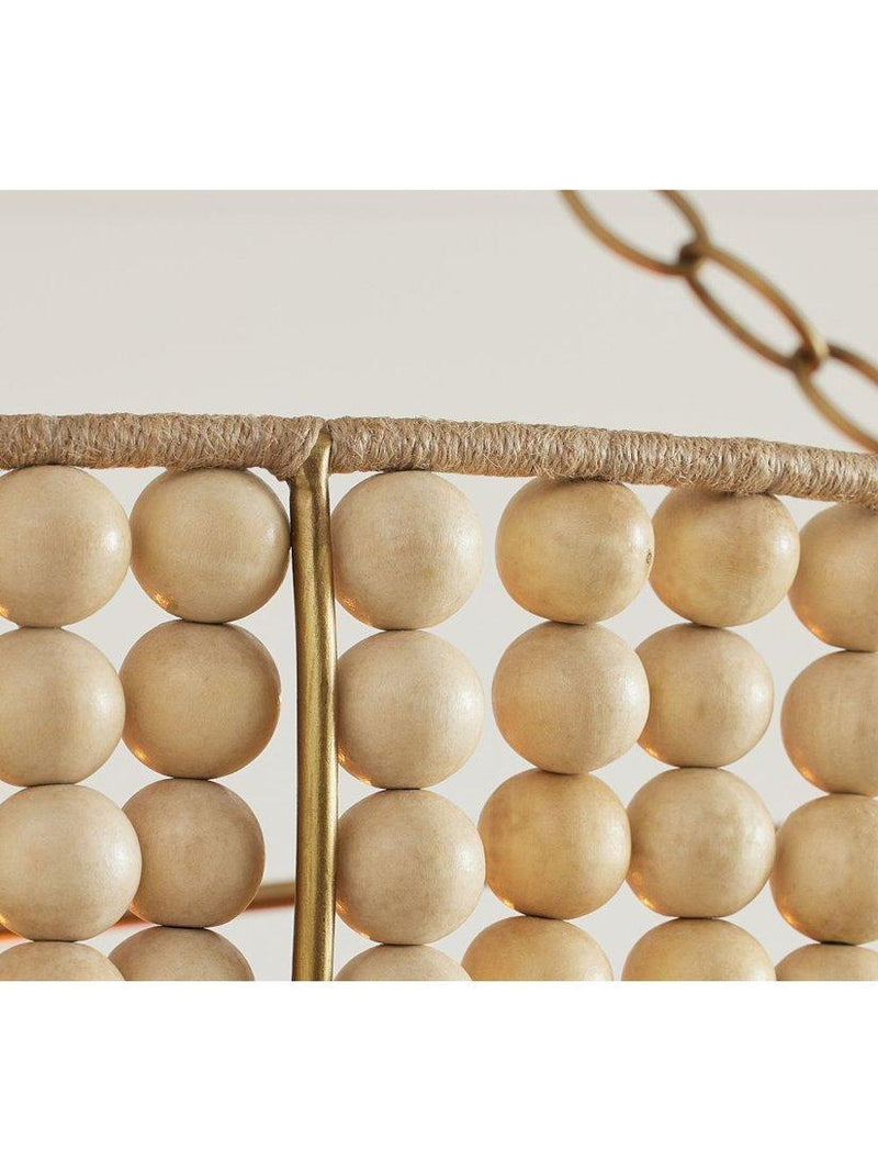 Pottery Barn Bristol bowl beaded wood chandelier 76cm - British product