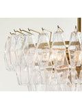 Pottery Barn Florence large crystal chandelier vintage brass - British product