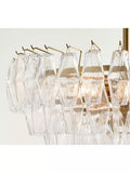Pottery Barn Florence large crystal chandelier vintage brass - British product