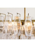 Pottery Barn Florence large crystal chandelier vintage brass - British product