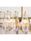 Pottery Barn Florence large crystal chandelier vintage brass - British product
