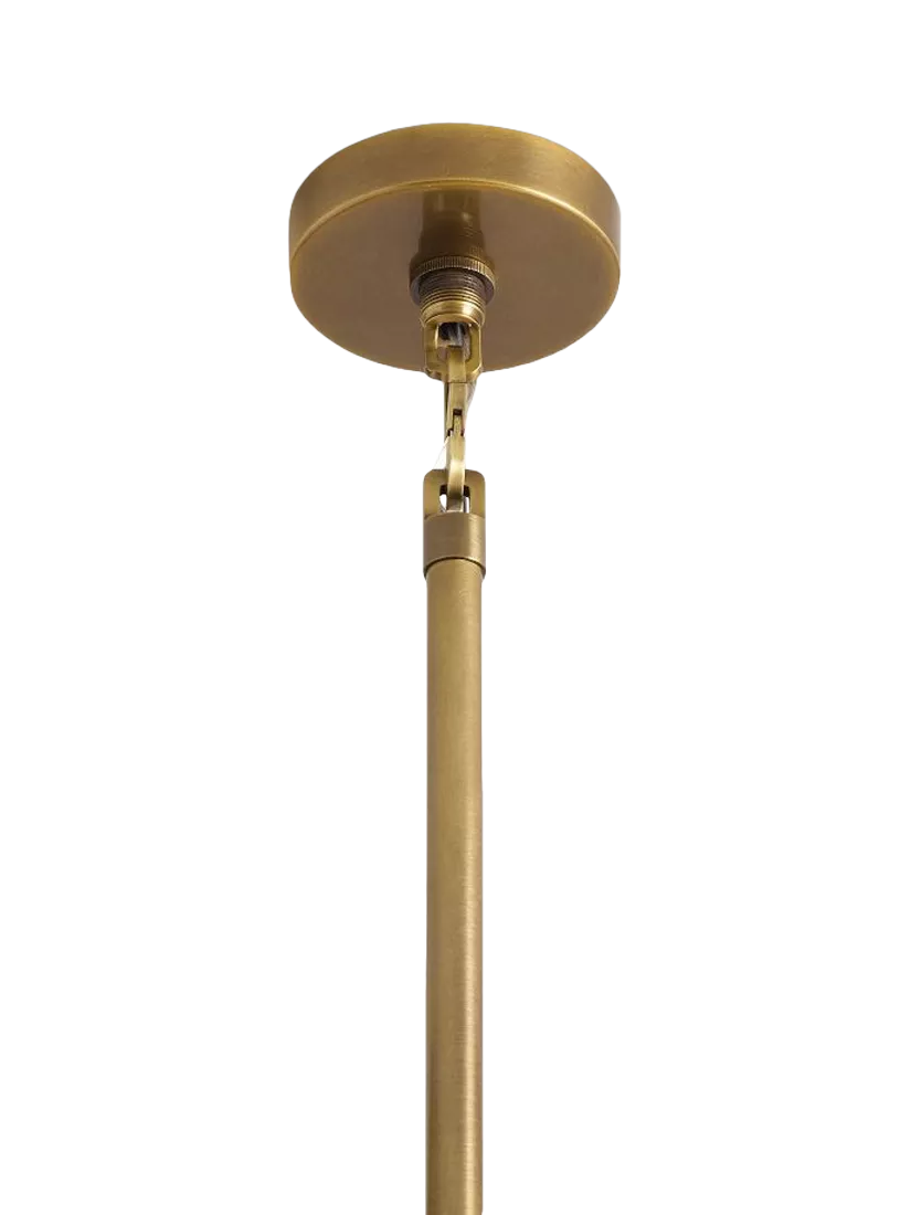 Pottery Barn Florence large crystal chandelier vintage brass - British product