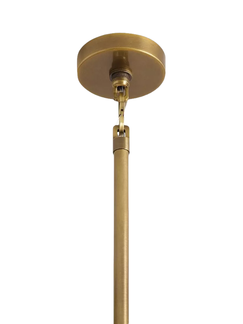 Pottery Barn Florence large crystal chandelier vintage brass - British product
