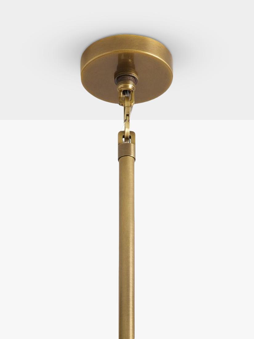 Pottery Barn Florence large crystal chandelier vintage brass - British product