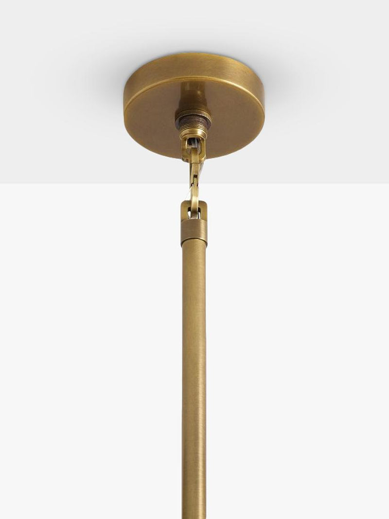 Pottery Barn Florence large crystal chandelier vintage brass - British product
