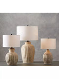 Pottery Barn Anders large fluted terracotta table lamp (British brand)