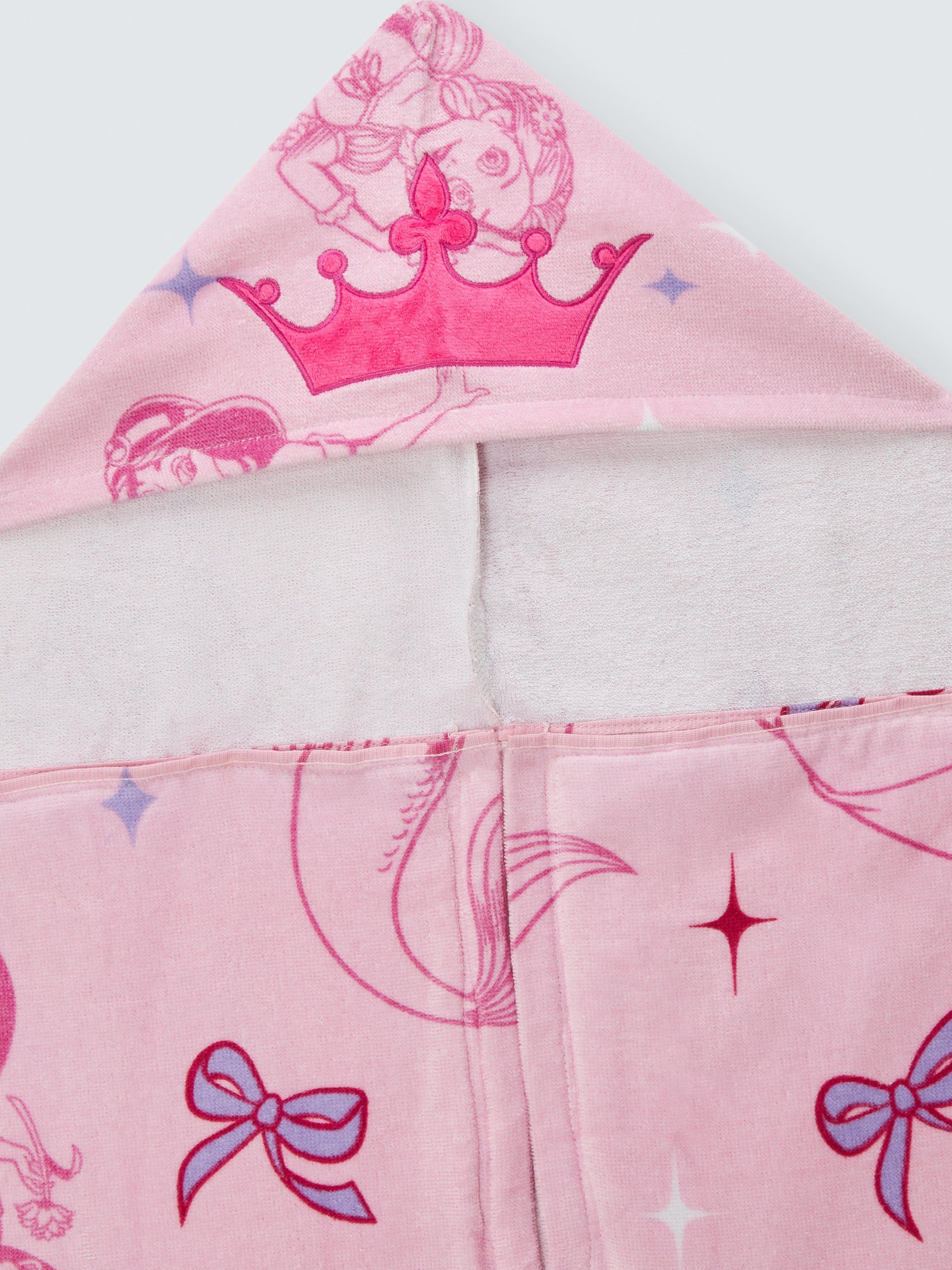 Disney Princess hooded towel with padded crown - British product