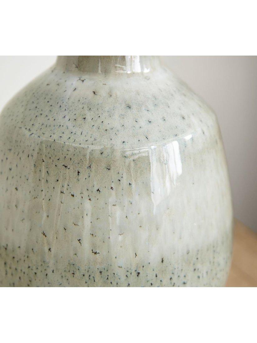 Pottery Barn Ezra small ceramic table lamp in teal, UK version