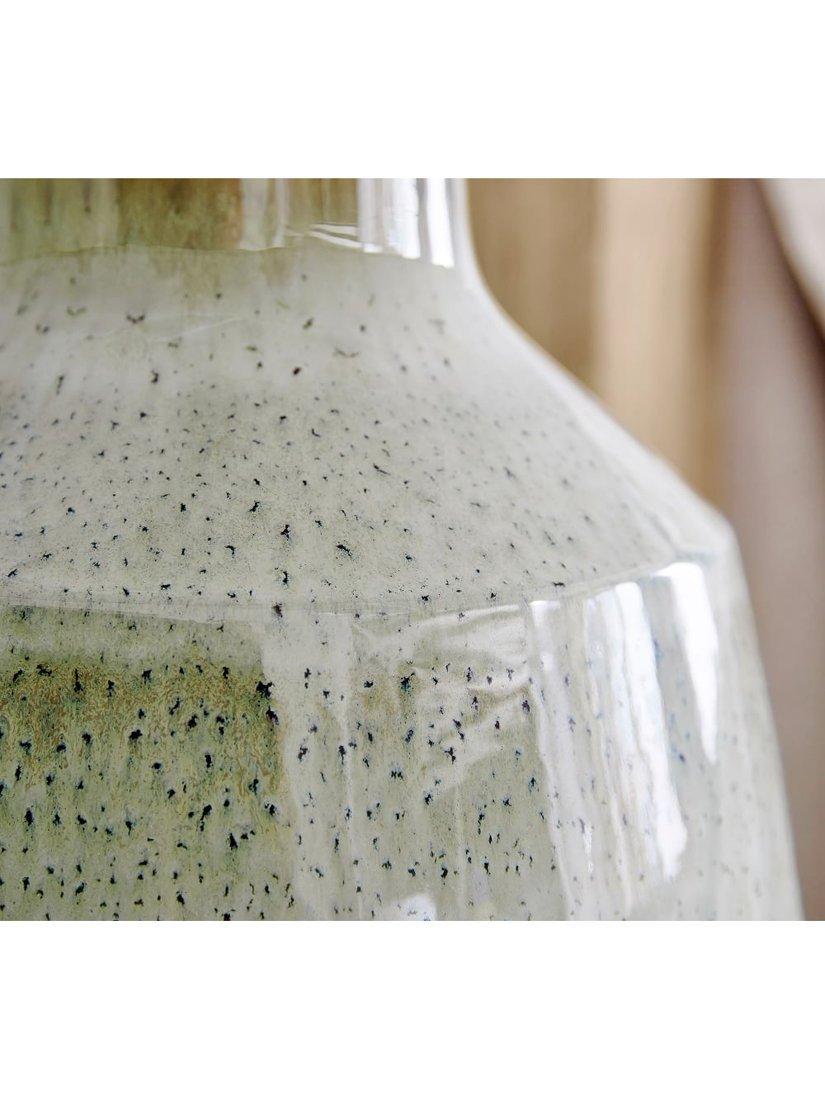 Pottery Barn Ezra small ceramic table lamp in teal, UK version