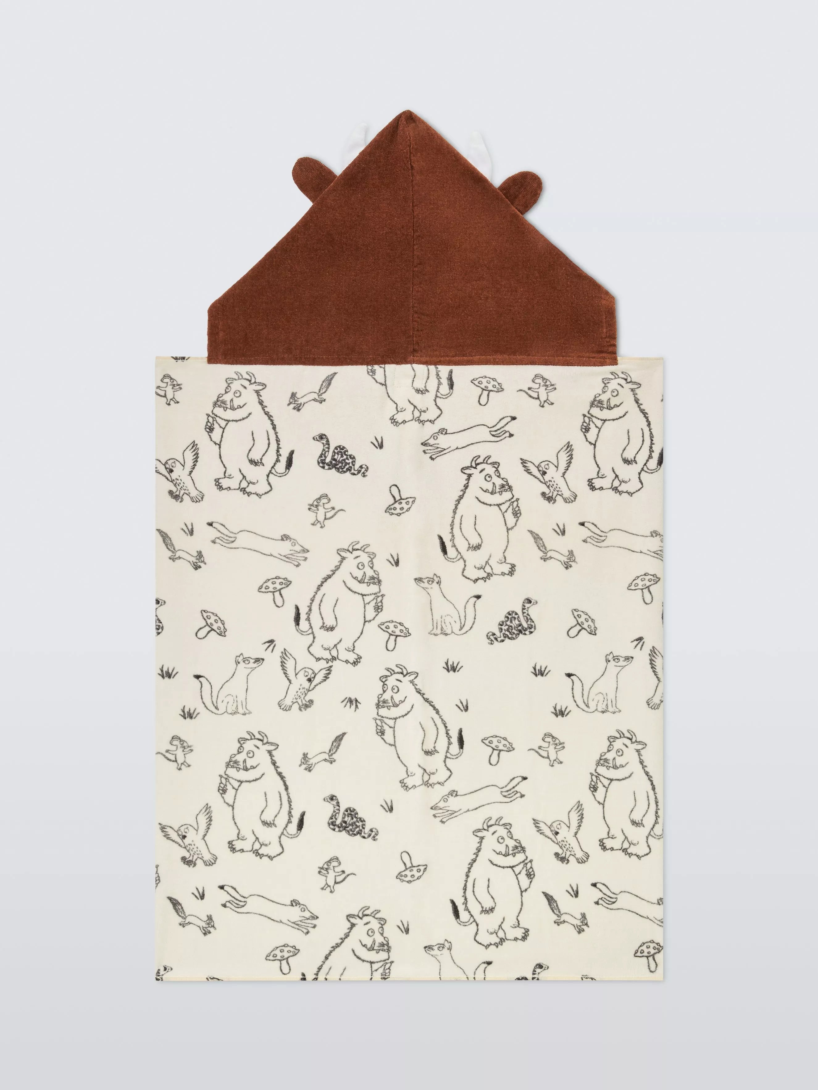 The Gruffalo hooded towel with 3D ears - British product