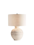 Pottery Barn Faris small ceramic table lamp with linen shade (British brand)