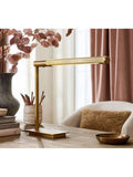 Pottery Barn Lawrence table lamp in Vintage Brass, imported from the UK