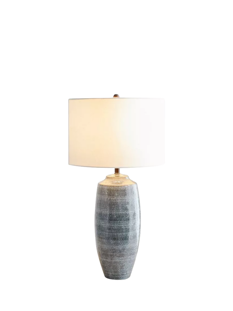 Pottery Barn Marin small ceramic table lamp dark blue (British brand)