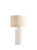 Pottery Barn Ollie Twist ceramic table lamp white, UK version