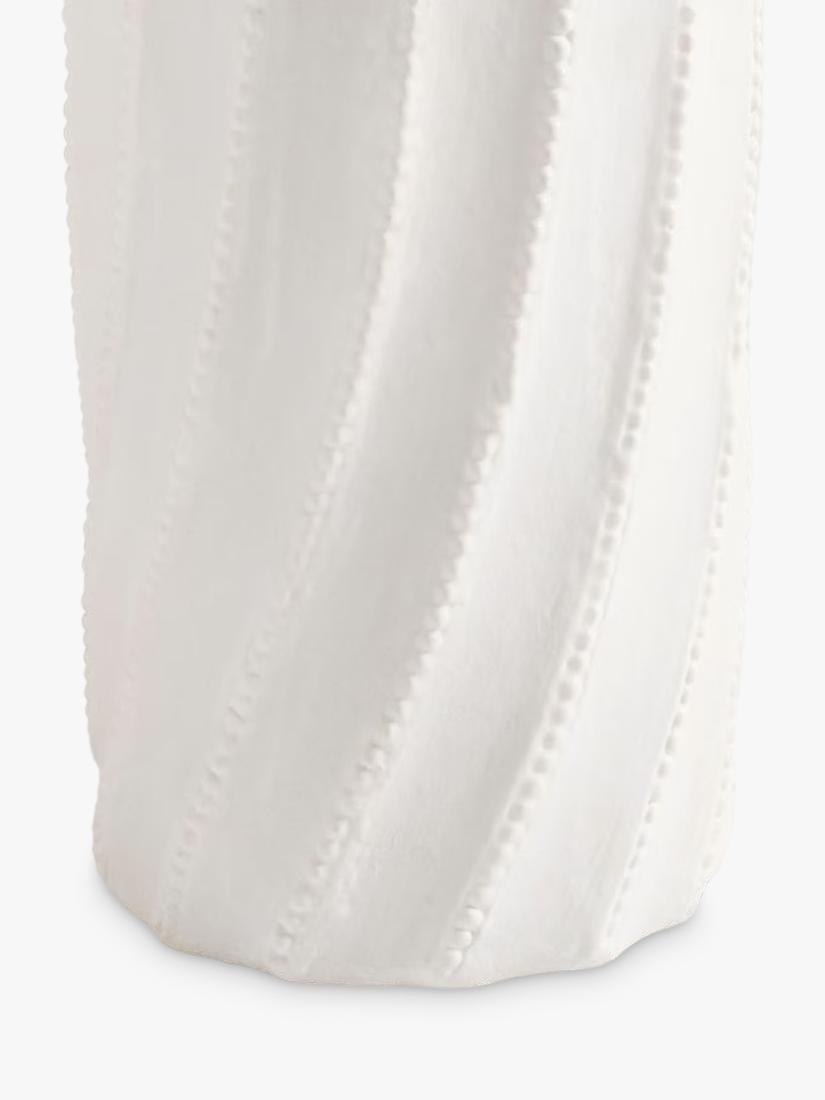 Pottery Barn Ollie Twist ceramic table lamp white, UK version