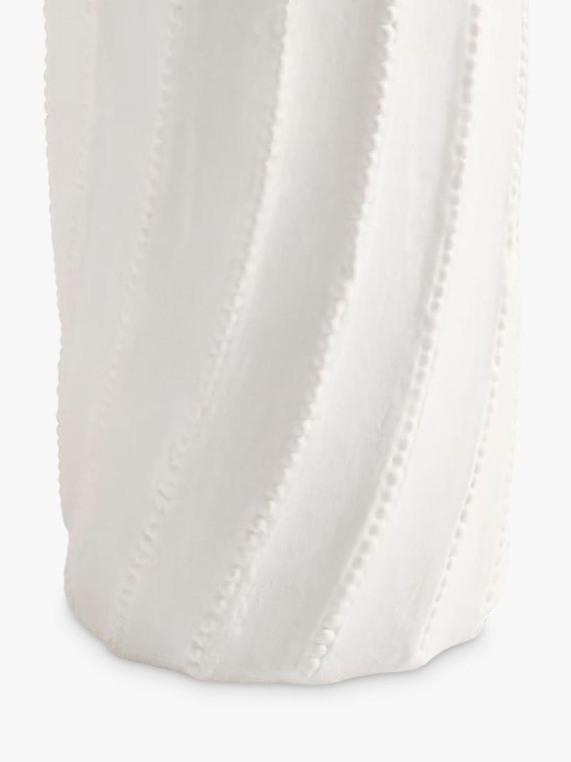 Pottery Barn Ollie Twist ceramic table lamp white, UK version