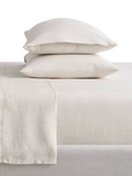 Pottery Barn Belgian Flax Linen Hemstitch King Size Bed Sheet and Pillowcase Set