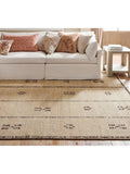 Pottery Barn Calliope wool rug Flax Black (British brand)