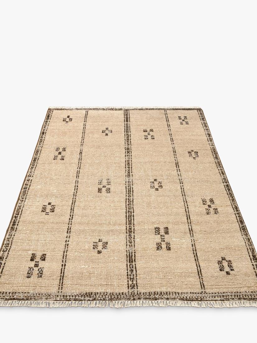 Pottery Barn Calliope wool rug Flax Black (British brand)