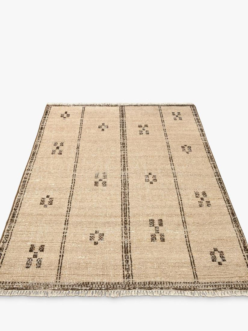 Pottery Barn Calliope wool rug Flax Black (British brand)