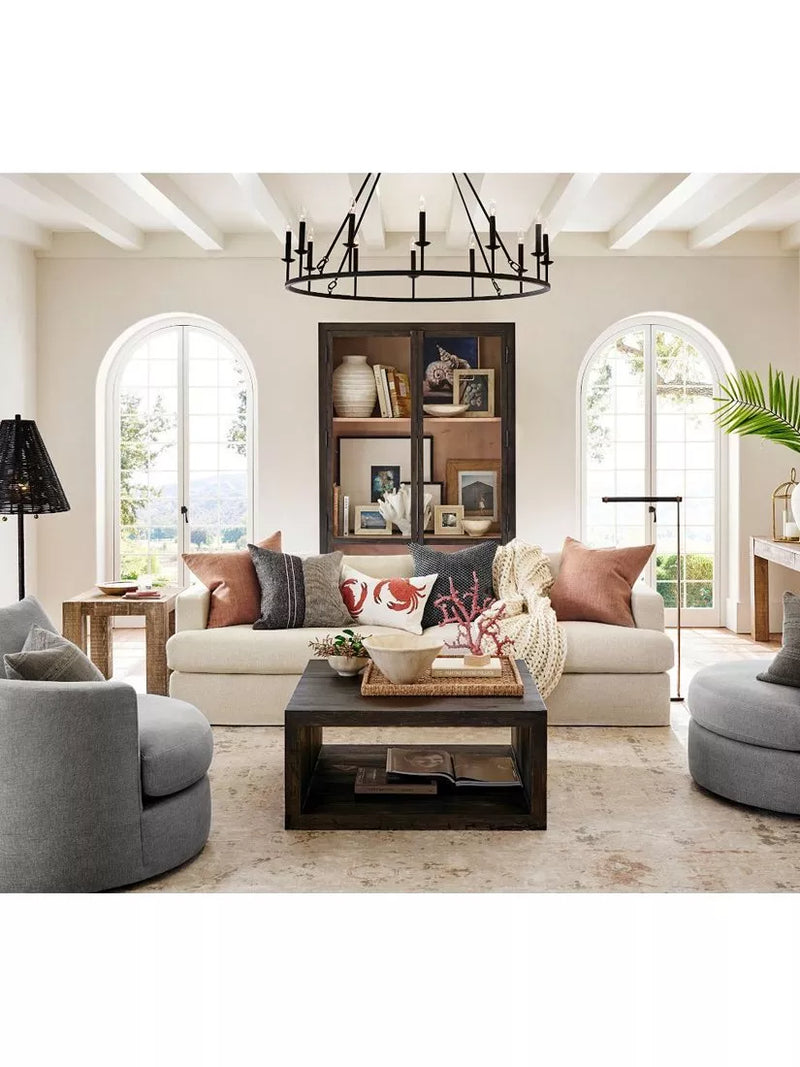 Pottery Barn Nahla abstract rug flax multi 152x244cm - British product