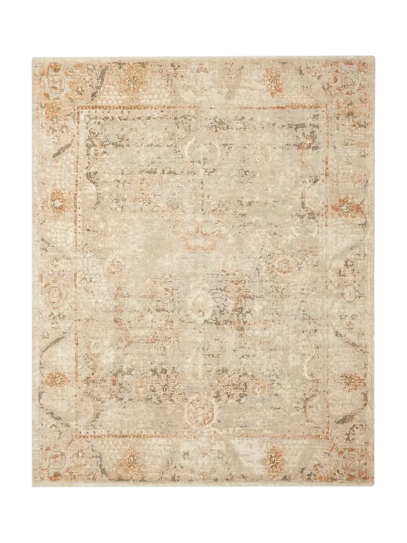 Pottery Barn Nahla Abstract Rug, Flax Multi, 8 x 10"
