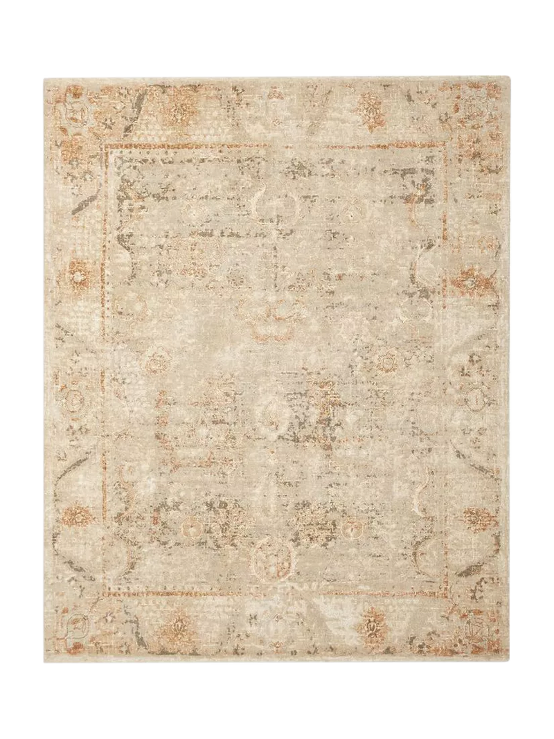 Pottery Barn Nahla Abstract Rug, Flax Multi, 8 x 10"