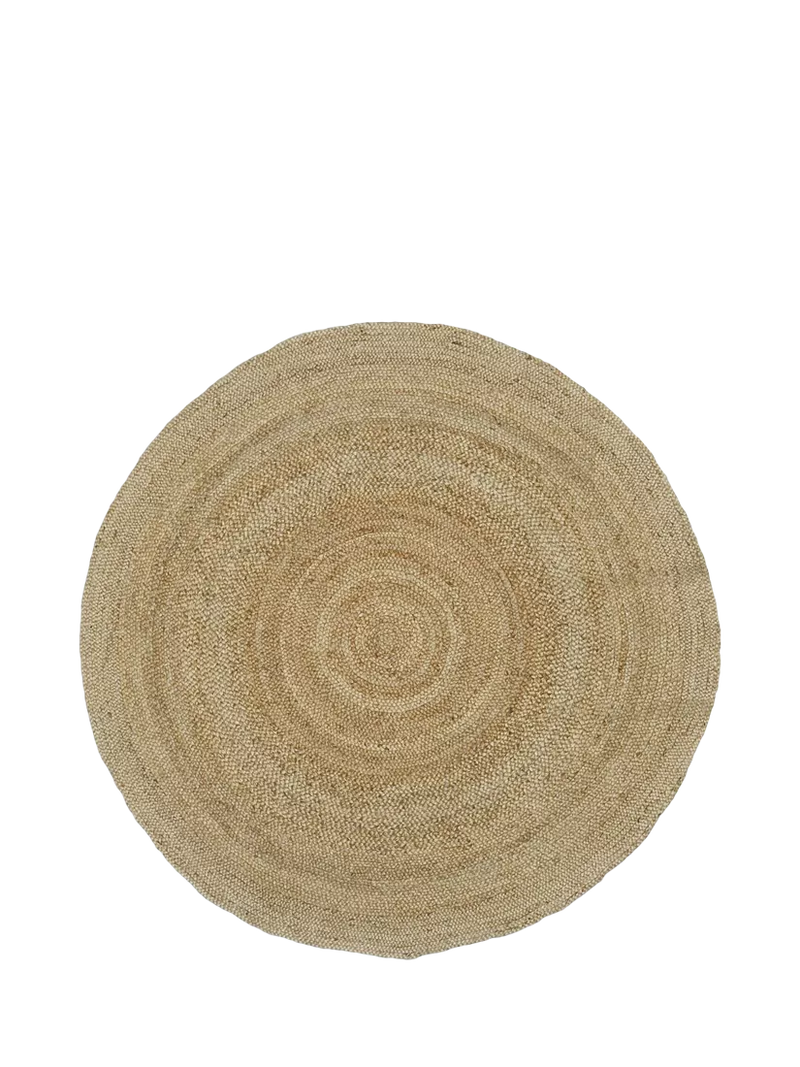Pottery Barn round jute rug natural 244cm, UK version