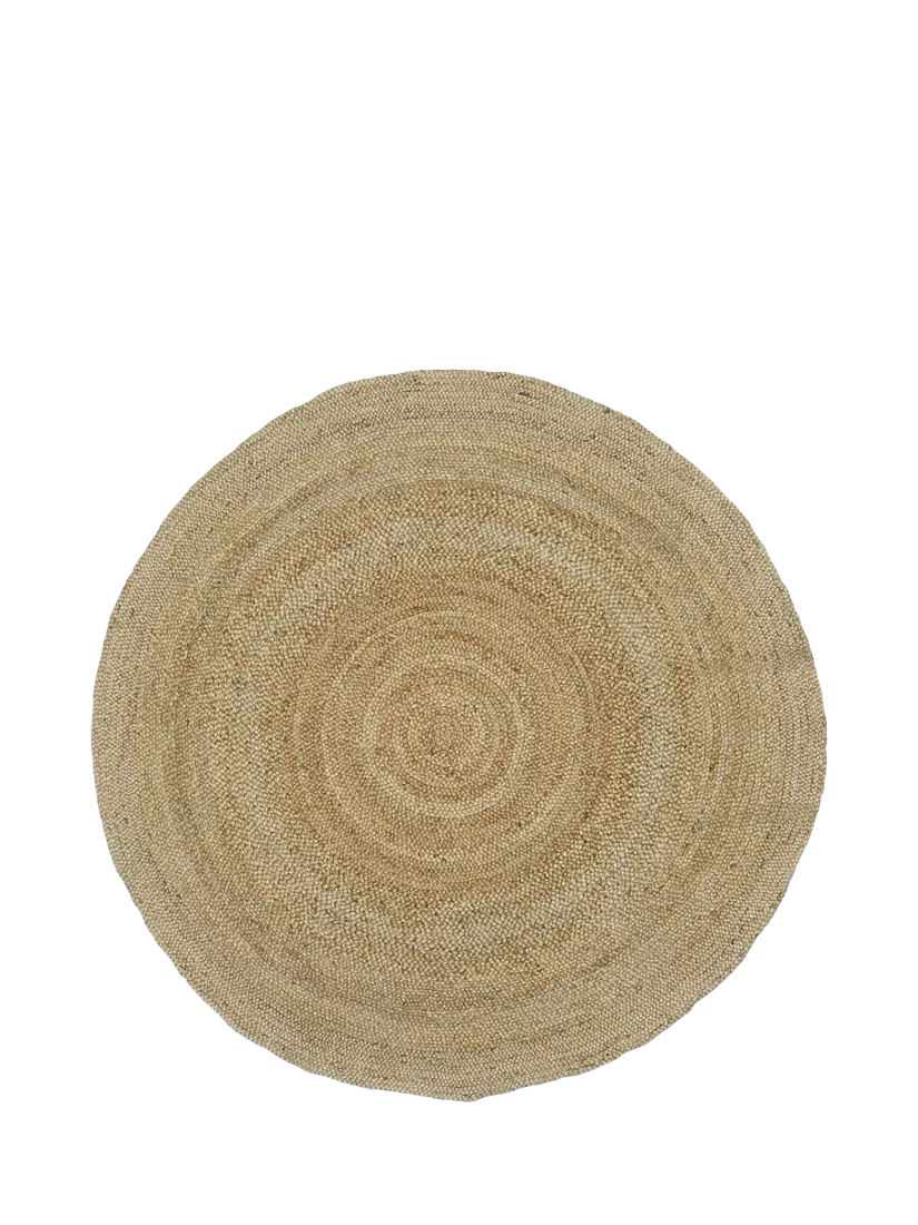 Pottery Barn round jute rug natural 244cm, UK version