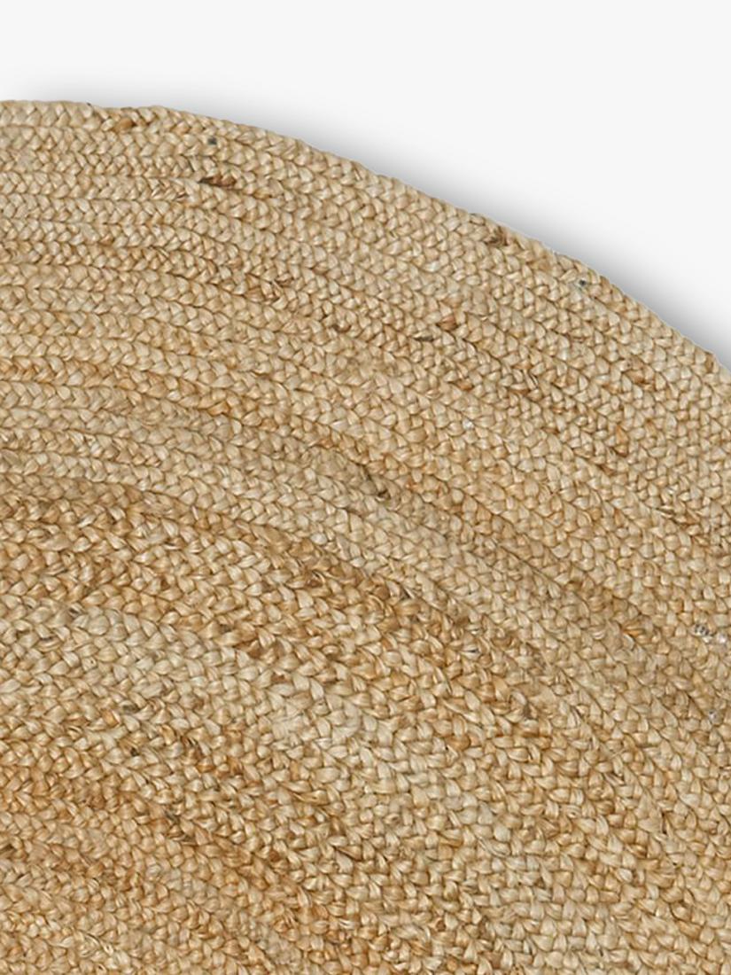 Pottery Barn round jute rug natural 244cm, UK version