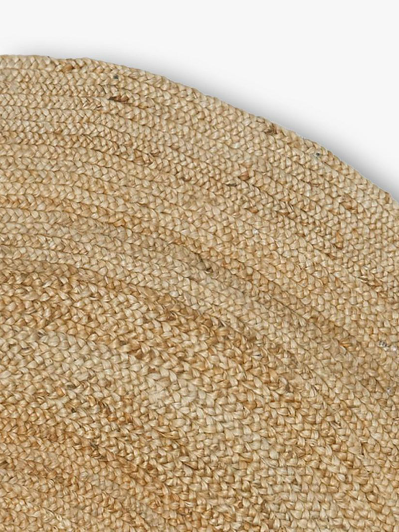 Pottery Barn round jute rug natural 244cm, UK version
