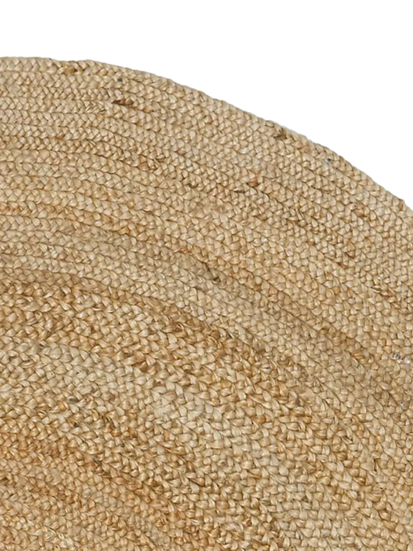 Pottery Barn round jute rug natural 244cm, UK version