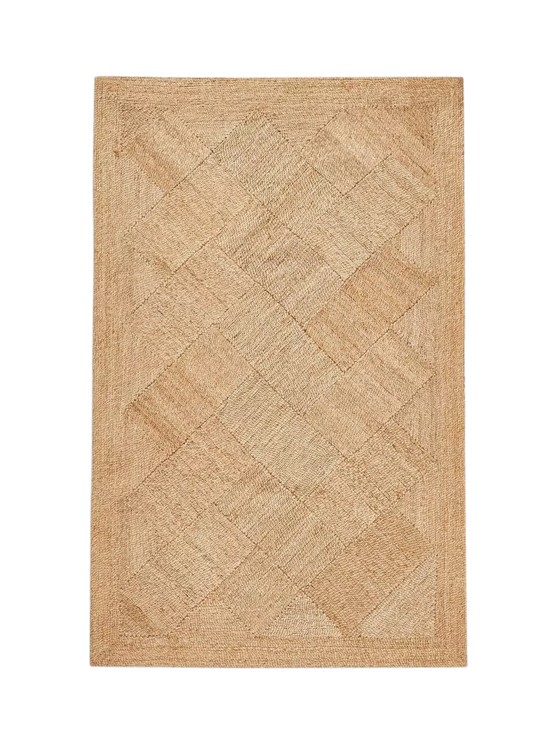 Pottery Barn Salvino pure jute rug natural 152x244cm, imported from the UK
